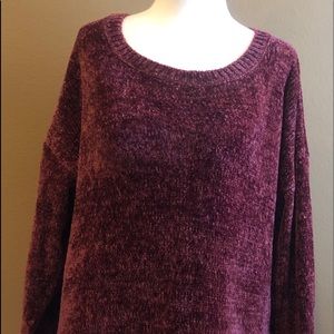 Sweater with silver sheen